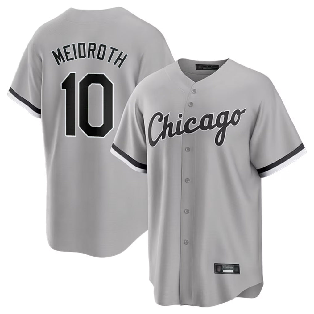 Trusc C.White Sox #10 Chase Meidroth Player Gray Road Limited Home Stitched Jerseys