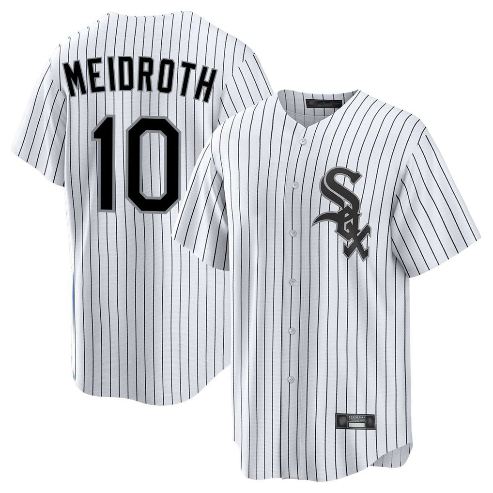 Trusc C.White Sox #10 Chase Meidroth Player White Stripe Home Game Stitched Jerseys