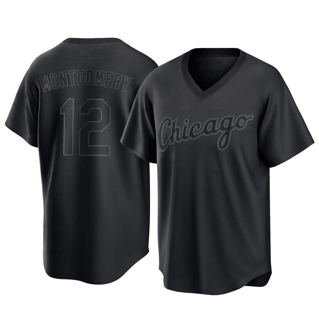 Trusc C.White Sox #12 Colson Montgomery Player Black T-shirt Home Game Stitched Jerseys