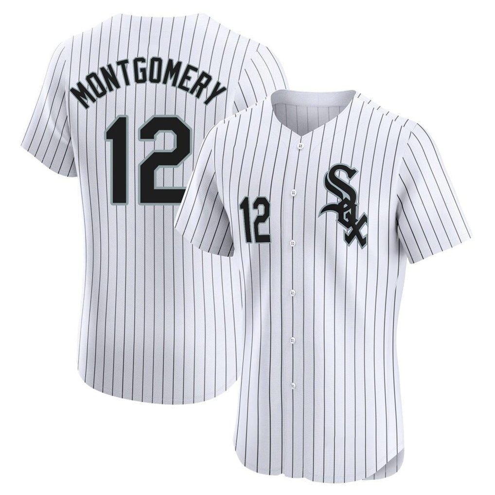 Trusc C.White Sox #12 Colson Montgomery Player White Stripe Limited Elite Home Stitched Jerseys