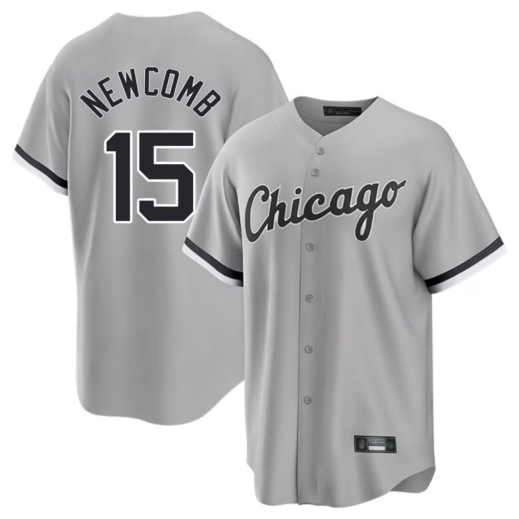 Trusc C.White Sox #15 Sean Newcomb Player Gray Home Game Stitched Jerseys