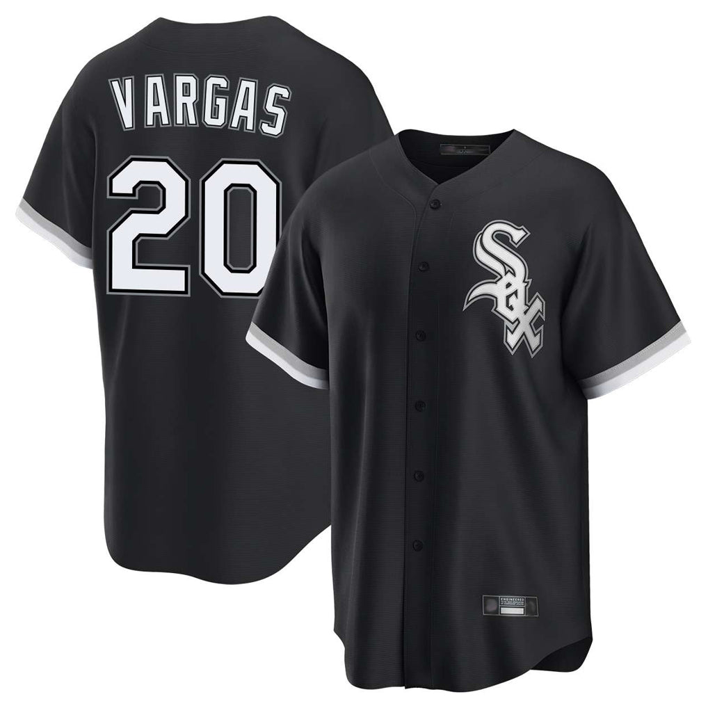 Trusc C.White Sox #20 Miguel Vargas Player Black Home Game Stitched Jerseys