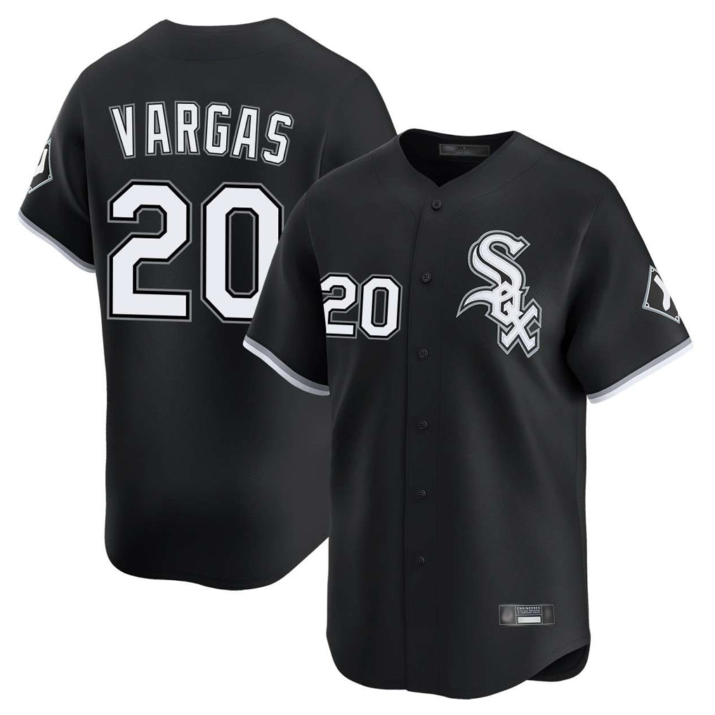 Trusc C.White Sox #20 Miguel Vargas Player Black Limited Home Stitched Jerseys