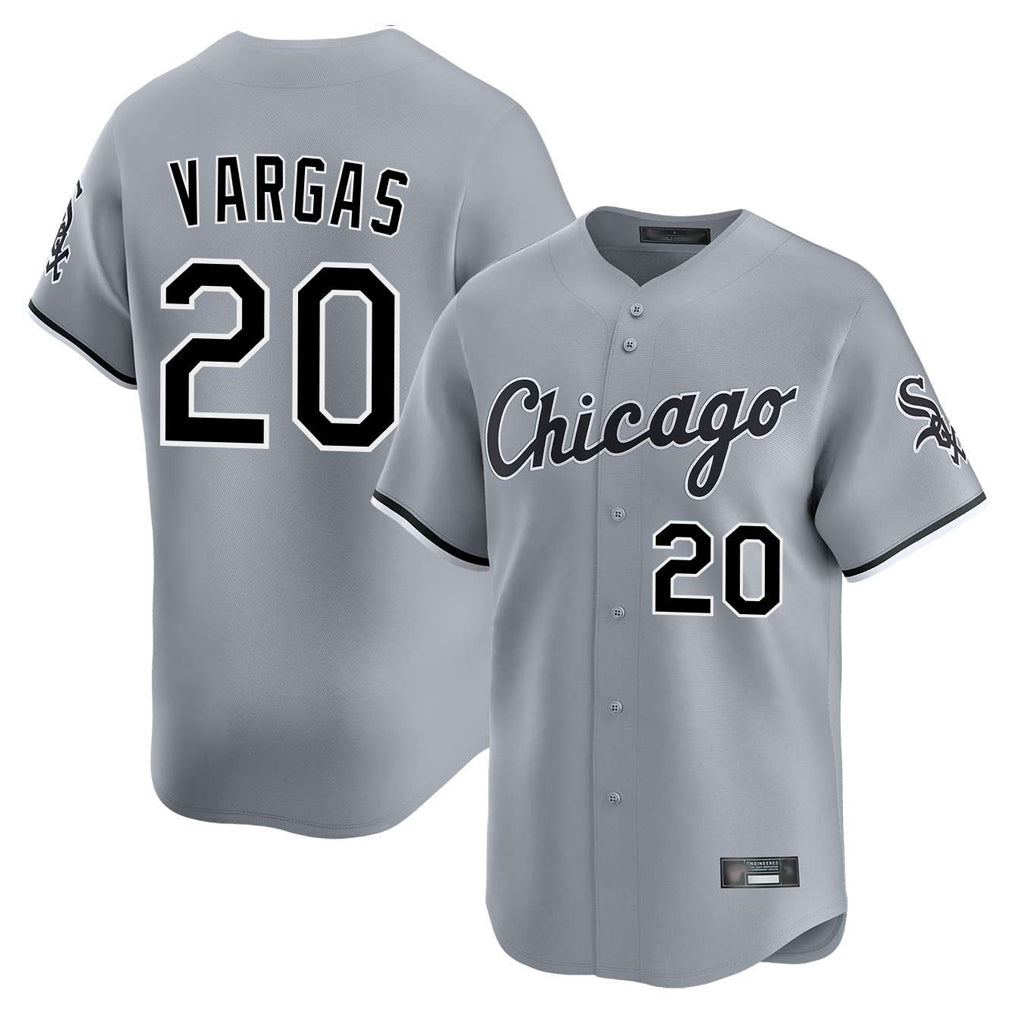 Trusc C.White Sox #20 Miguel Vargas Player Gray Road Limited Home Stitched Jerseys