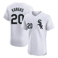 Trusc C.White Sox #20 Miguel Vargas Player White Stripe Limited Elite Home Stitched Jerseys