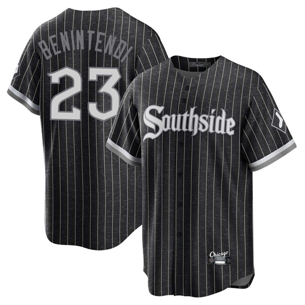 Trusc C.White Sox #23 Andrew Benintendi Player Black City Connect Home Game Stitched Jerseys