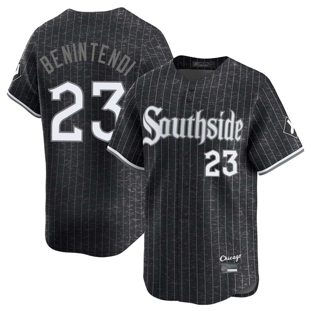 Trusc C.White Sox #23 Andrew Benintendi Player Black City Connect Limited Home Stitched Jerseys
