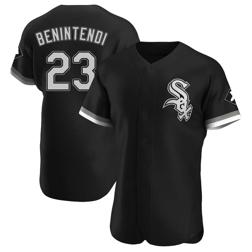 Trusc C.White Sox #23 Andrew Benintendi Player Black Limited Elite Home Stitched Jerseys