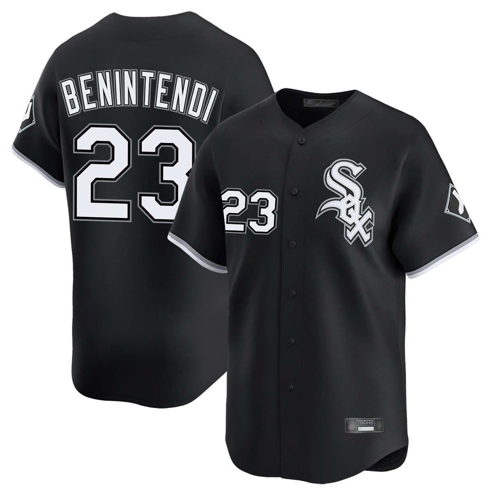 Trusc C.White Sox #23 Andrew Benintendi Player Black Home Game Stitched Jerseys