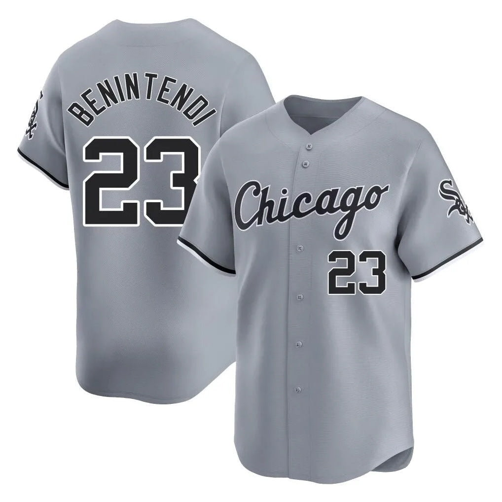 Trusc C.White Sox #23 Andrew Benintendi Player Gray Road Limited Home Stitched Jerseys