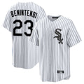 Trusc C.White Sox #23 Andrew Benintendi Player White Stripe Home Game Stitched Jerseys