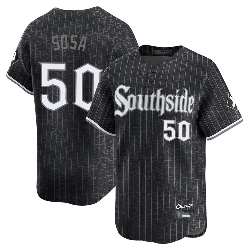 Trusc C.White Sox #50 Lenyn Sosa Player Black City Connect Limited Home Stitched Jerseys