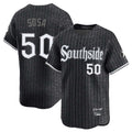 Trusc C.White Sox #50 Lenyn Sosa Player Black City Connect Limited Home Stitched Jerseys