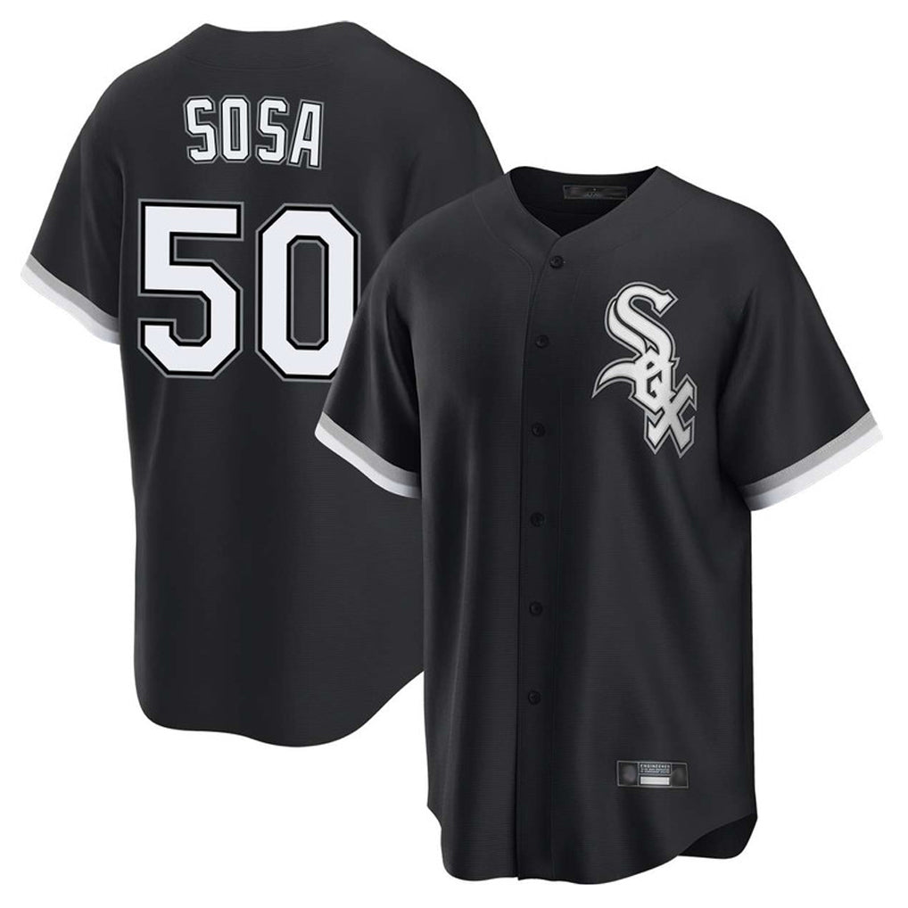 Trusc C.White Sox #50 Lenyn Sosa Player Black Home Game Stitched Jerseys