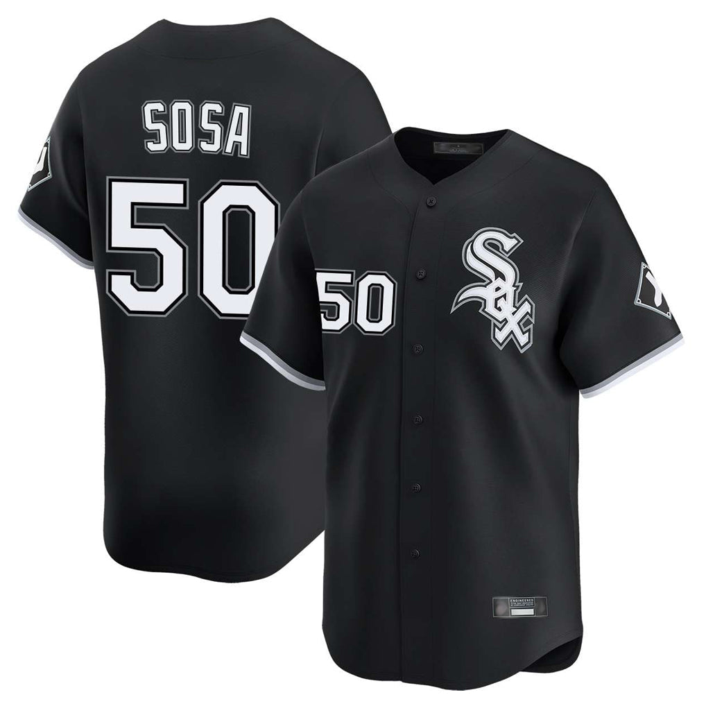 Trusc C.White Sox #50 Lenyn Sosa Player Black Limited Home Stitched Jerseys