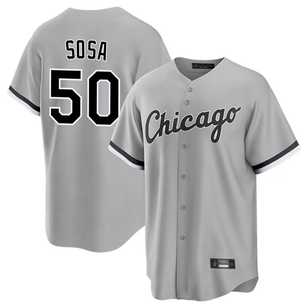 Trusc C.White Sox #50 Lenyn Sosa Player Gray Home Game Stitched Jerseys