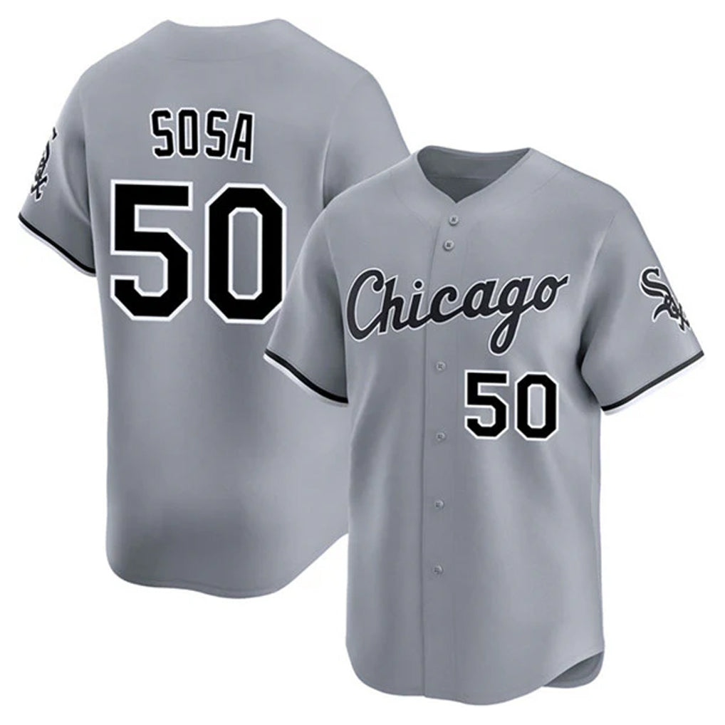 Trusc C.White Sox #50 Lenyn Sosa Player Gray Road Limited Home Stitched Jerseys
