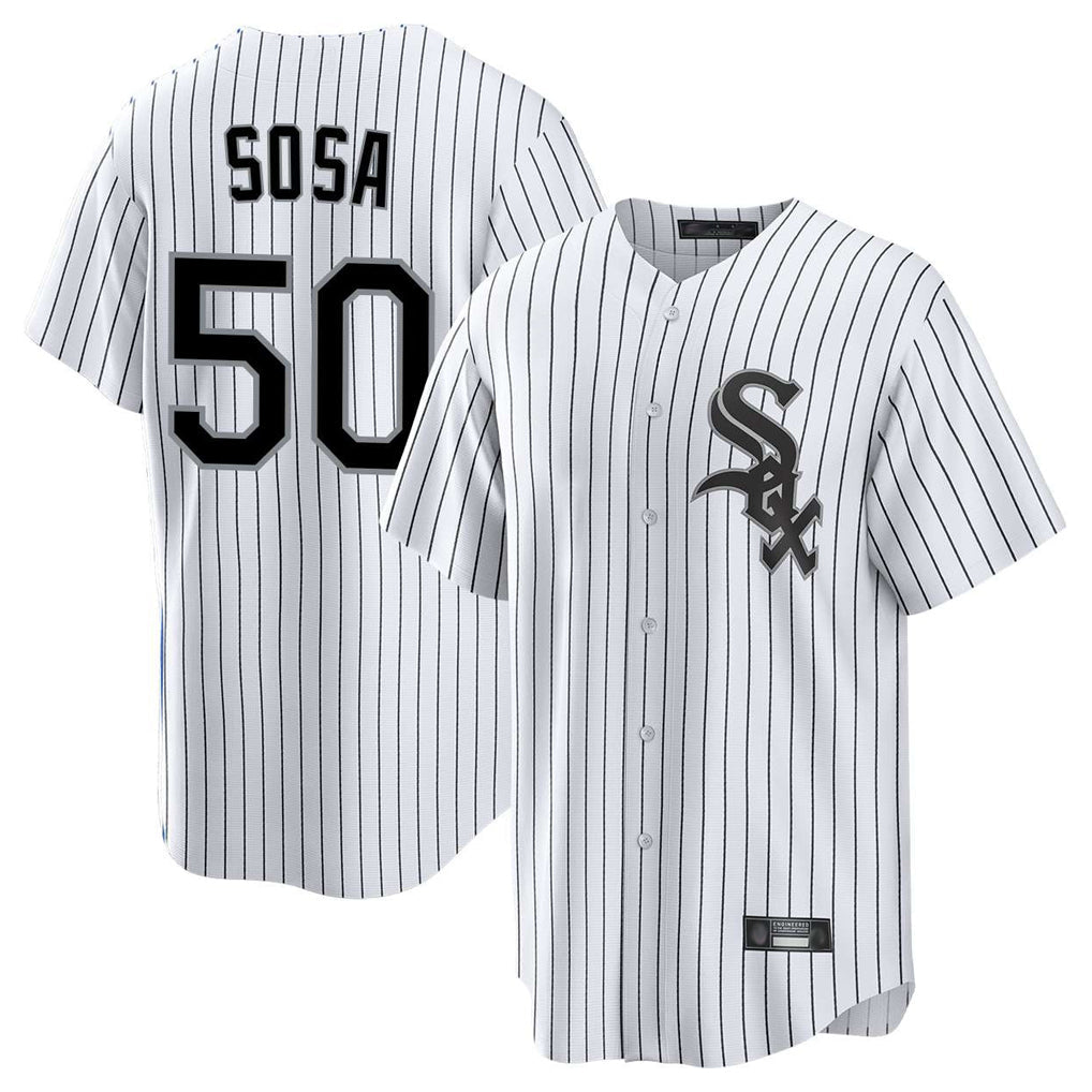 Trusc C.White Sox #50 Lenyn Sosa Player White Stripe Home Game Stitched Jerseys