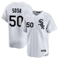 Trusc C.White Sox #50 Lenyn Sosa Player White Stripe Limited Home Stitched Jerseys