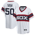 Trusc C.White Sox #50 Lenyn Sosa Player White T-shirt Home Game Stitched Jerseys