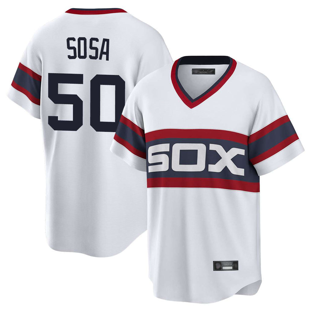 Trusc C.White Sox #50 Lenyn Sosa Player White T-shirt Home Game Stitched Jerseys