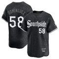 Trusc C.White Sox #58 Seranthony Dom¡§anguez Player Black City Connect Limited Home Stitched Jerseys
