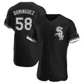 Trusc C.White Sox #58 Seranthony Dom¡§anguez Player Black Limited Elite Home Stitched Jerseys