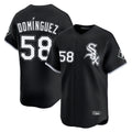 Trusc C.White Sox #58 Seranthony Dom¡§anguez Player Black Limited Home Stitched Jerseys