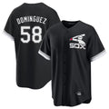 Trusc C.White Sox #58 Seranthony Dom¡§anguez Player Black Spring Training Game Stitched Jerseys