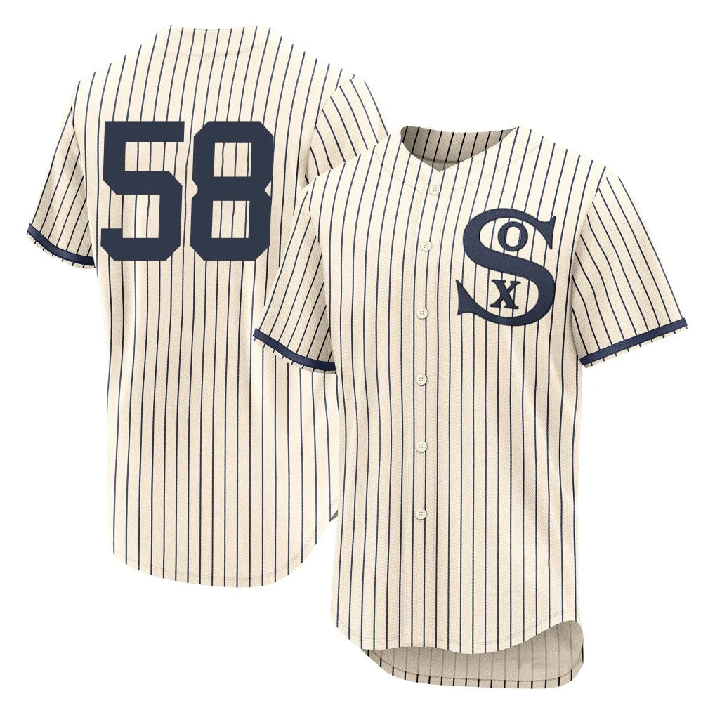 Trusc C.White Sox #58 Seranthony Dom¡§anguez Player Cream Field of Dreams Limited Elite Home Stitched Jerseys