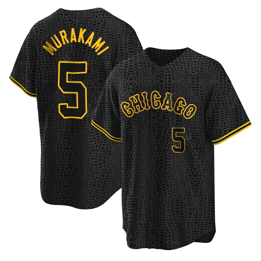 Trusc C.White Sox #5 Munetaka Murakami Player Black Snake Skin City Home Game Stitched Jerseys