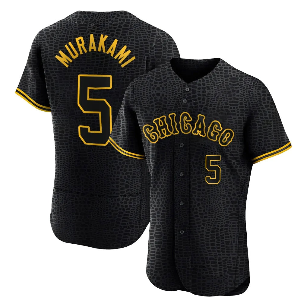 Trusc C.White Sox #5 Munetaka Murakami Player Black Snake Skin City Limited Elite Home Stitched Jerseys