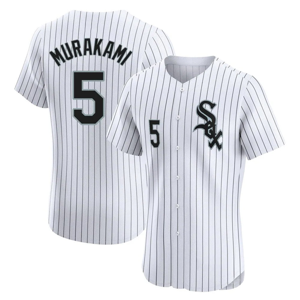 Trusc C.White Sox #5 Munetaka Murakami Player White Stripe Limited Elite Home Stitched Jerseys