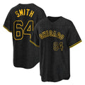 Trusc C.White Sox #64 Shane Smith Player Black Snake Skin City Home Game Stitched Jerseys