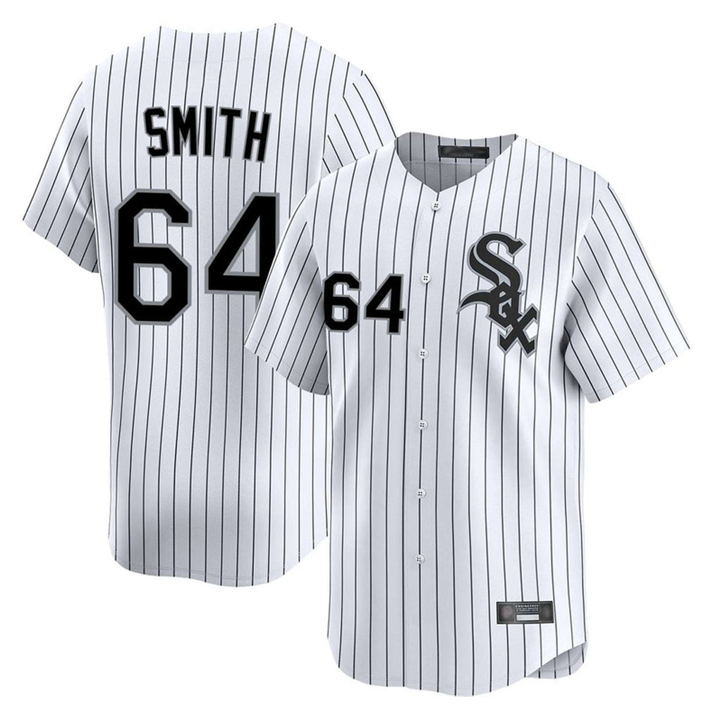 Trusc C.White Sox #64 Shane Smith Player White Stripe Limited Home Stitched Jerseys