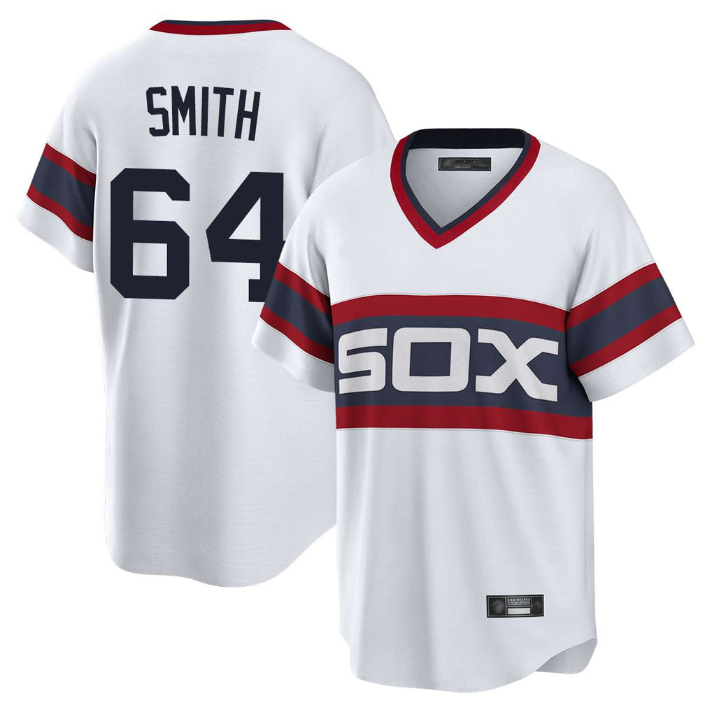 Trusc C.White Sox #64 Shane Smith Player White T-shirt Home Game Stitched Jerseys