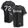 Trusc C.White Sox #72 Carlton Fisk Player Black City Connect Home Game Stitched Jerseys