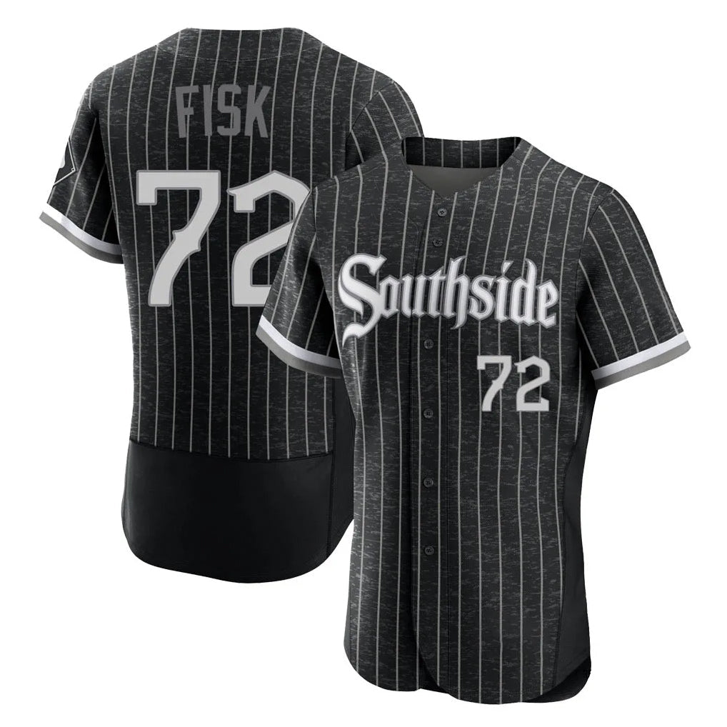 Trusc C.White Sox #72 Carlton Fisk Player Black City Connect Limited Elite Home Stitched Jerseys