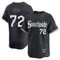 Trusc C.White Sox #72 Carlton Fisk Player Black City Connect Limited Home Stitched Jerseys