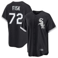 Trusc C.White Sox #72 Carlton Fisk Player Black Home Game Stitched Jerseys