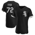 Trusc C.White Sox #72 Carlton Fisk Player Black Limited Elite Home Stitched Jerseys