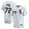 Trusc C.White Sox #72 Carlton Fisk Player White Stripe Limited Home Stitched Jerseys
