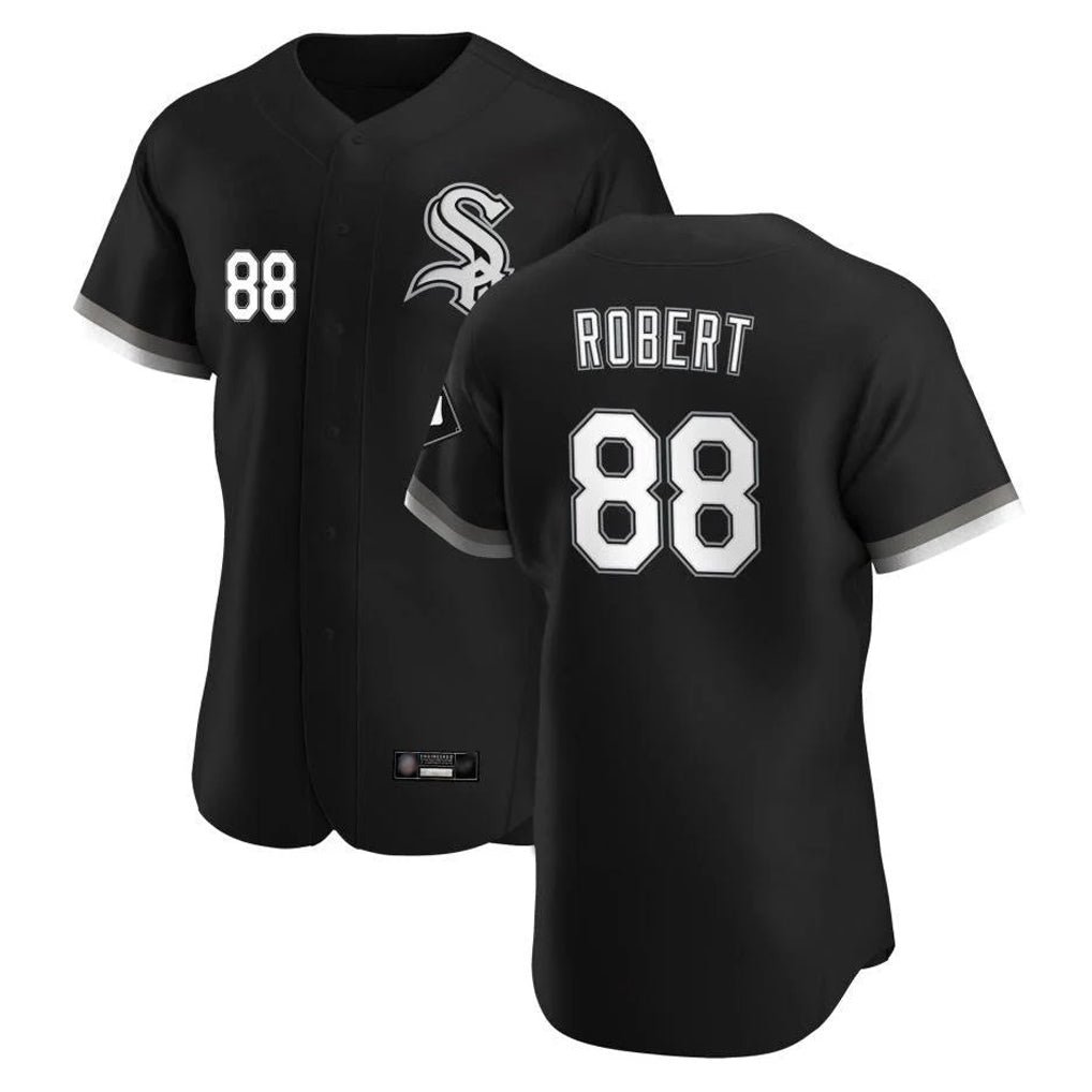 Trusc C.White Sox #88 Luis Robert Jr Player Black Limited Elite Home Stitched Jerseys