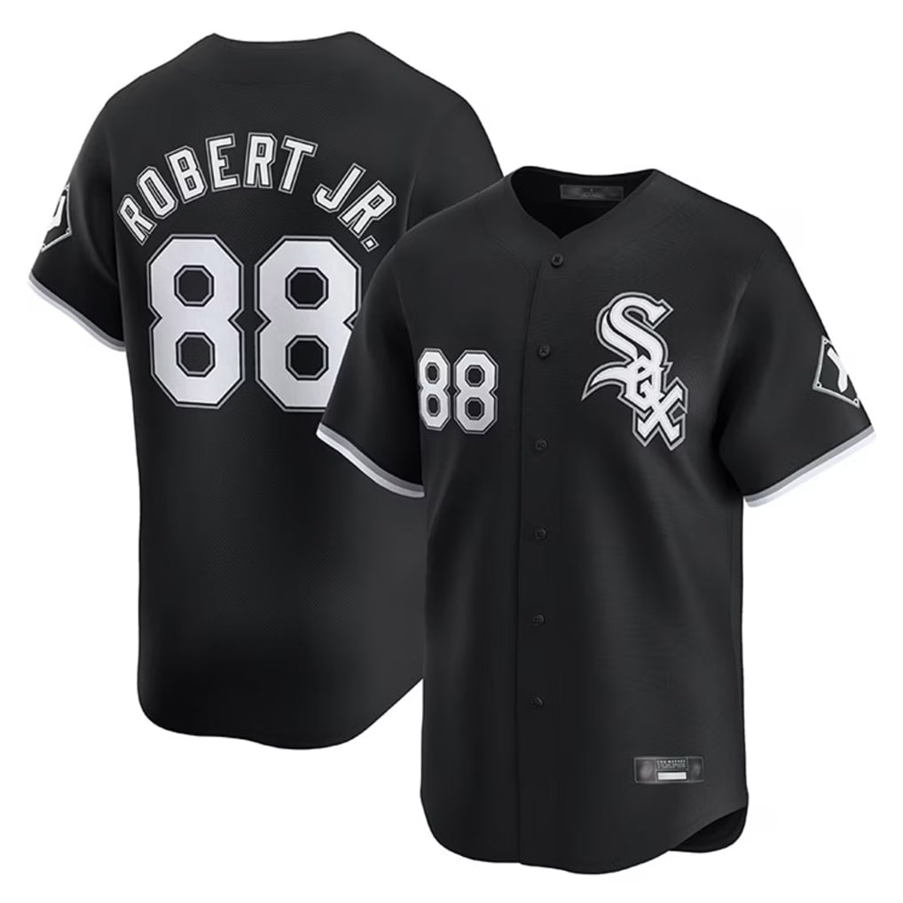 Trusc C.White Sox #88 Luis Robert Jr Player Black Limited Home Stitched Jerseys