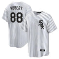 Trusc C.White Sox #88 Luis Robert Jr Player White Stripe Home Game Stitched Jerseys