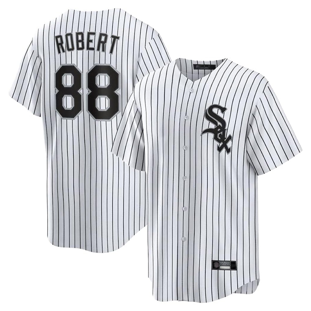 Trusc C.White Sox #88 Luis Robert Jr Player White Stripe Home Game Stitched Jerseys