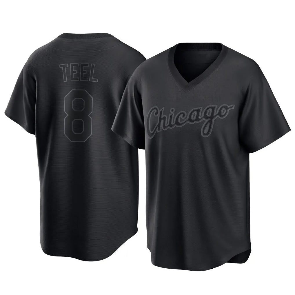 Trusc C.White Sox #8 Kyle Teel Player Black T-shirt Home Game Stitched Jerseys