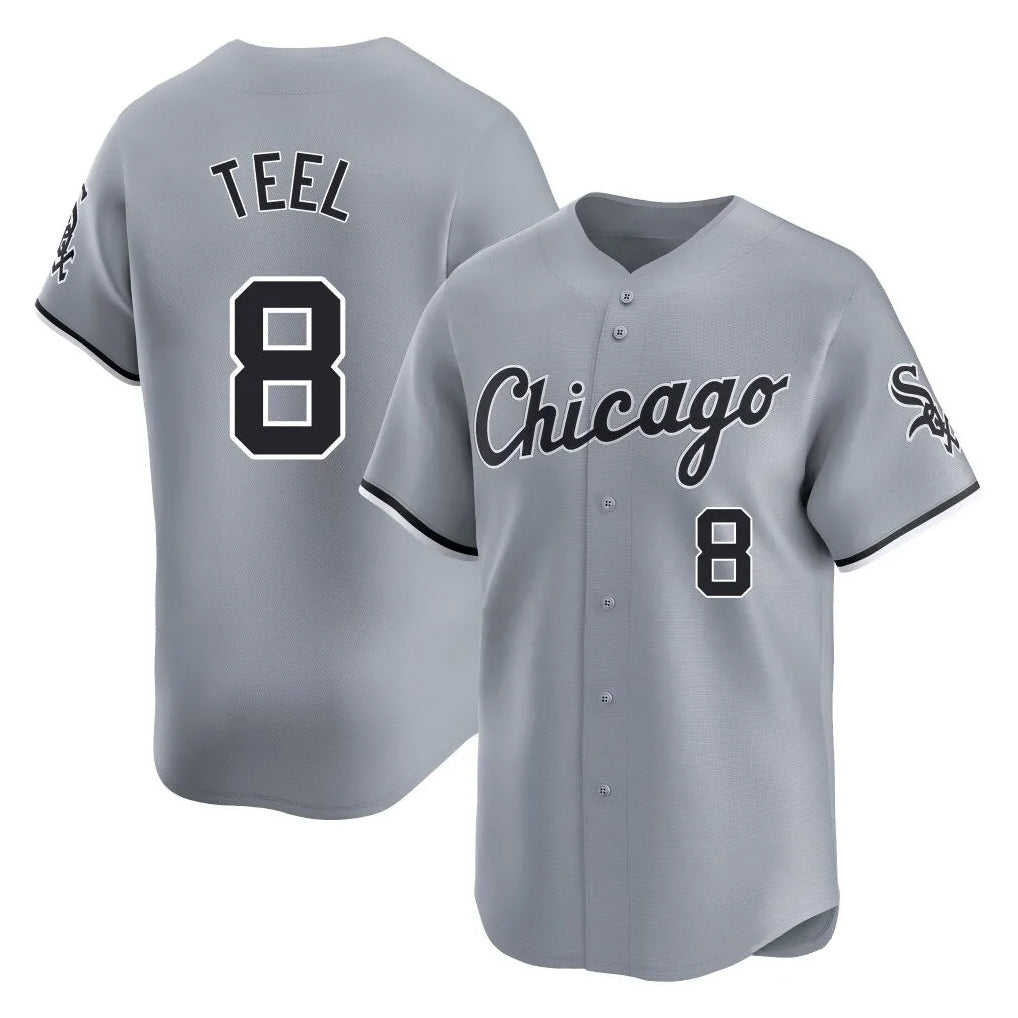 Trusc C.White Sox #8 Kyle Teel Player Gray Road Limited Home Stitched Jerseys