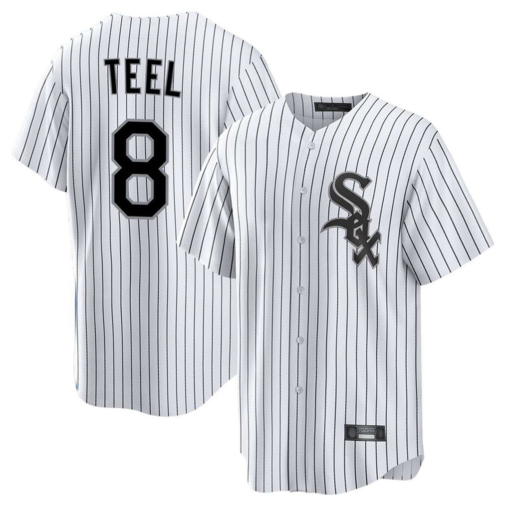 Trusc C.White Sox #8 Kyle Teel Player White Stripe Home Game Stitched Jerseys