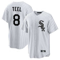 Trusc C.White Sox #8 Kyle Teel Player White Stripe Home Game Stitched Jerseys